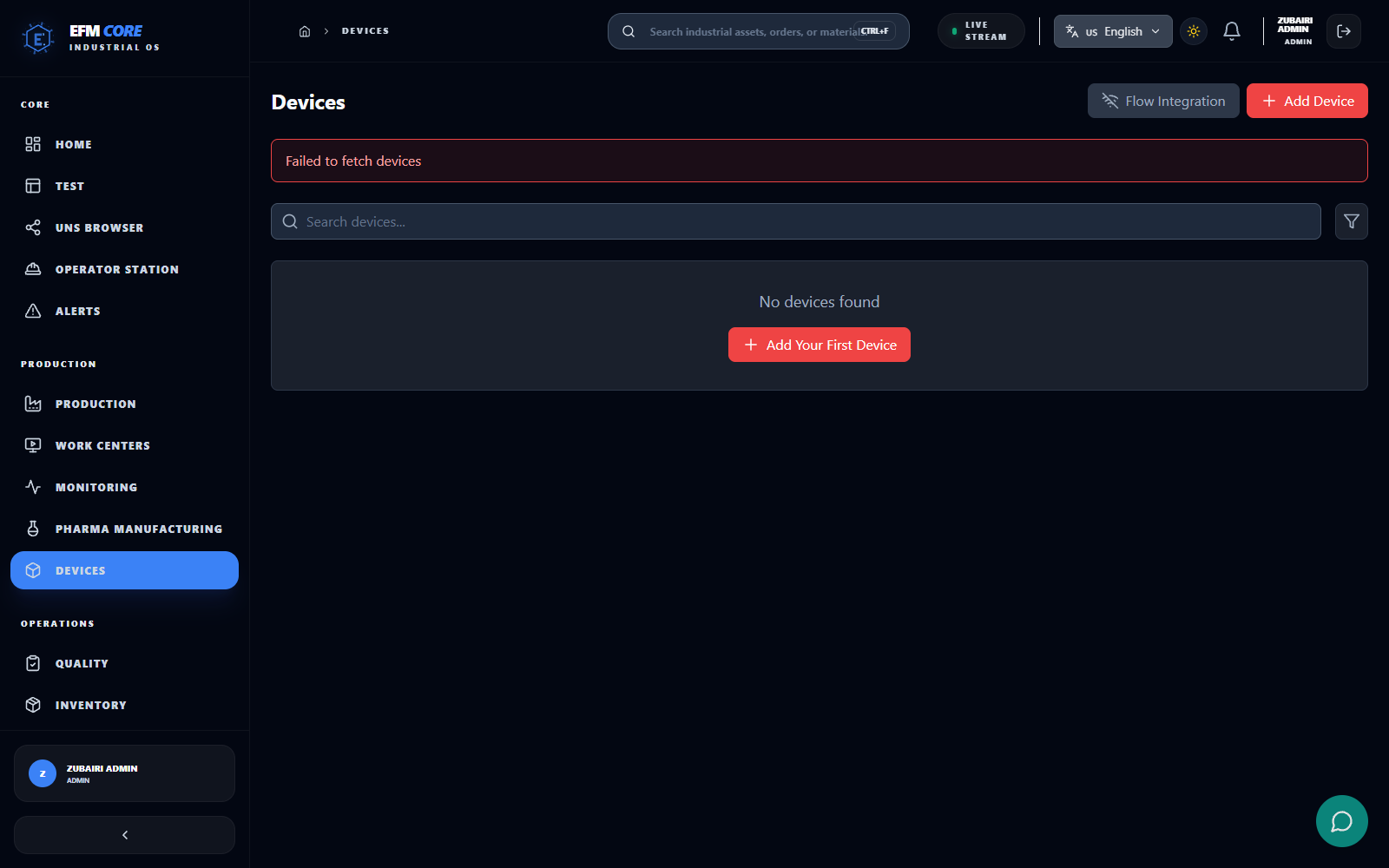 EFM Green Industrial AI View